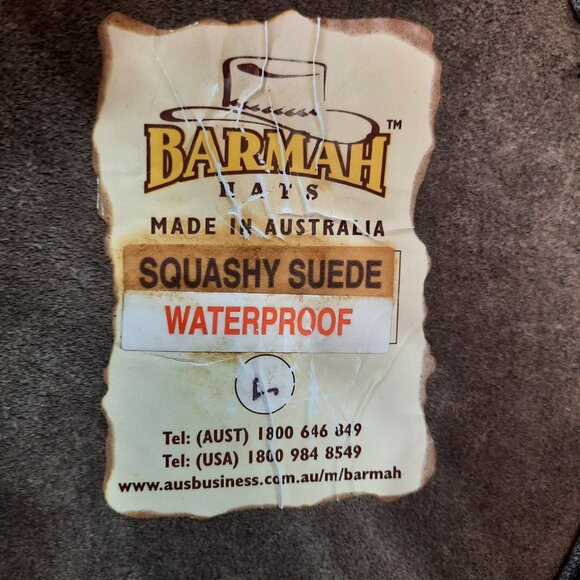 Barmah Squashy Suede Hat Size Large Kangaroo Brown Outback Australia Waterproof - Picture 12 of 12